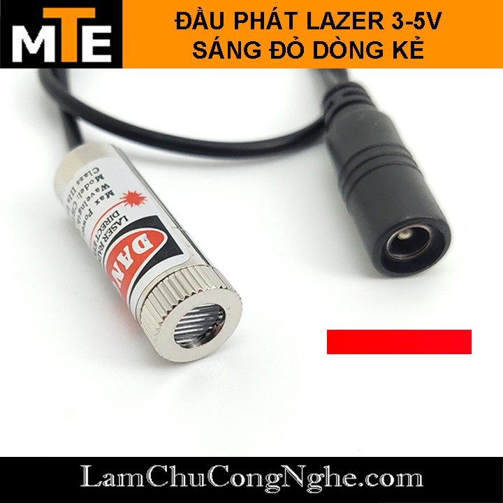 Đầu phát LAZE 3-5V 5mW – Laser sáng đỏ có chỉnh Tiêu Cự