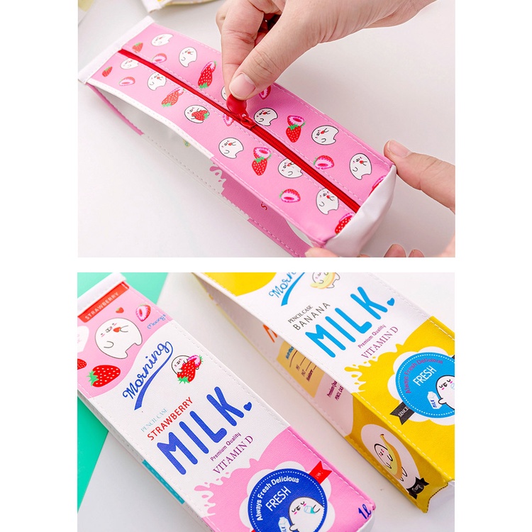 1 Túi Đựng Bút Chì Sức Chứa Lớn Họa Tiết Hoạt Hình Dễ Thương Sáng Tạo Cho Nữ Ốp