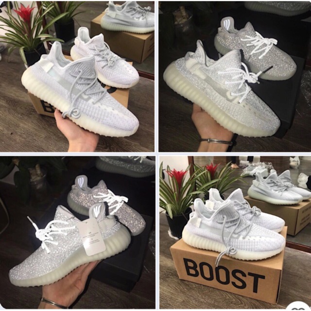 [Hàng Sẵn+Full Box]Sneaker Yz350 Trắng Full Phản Quang Cao Cấp