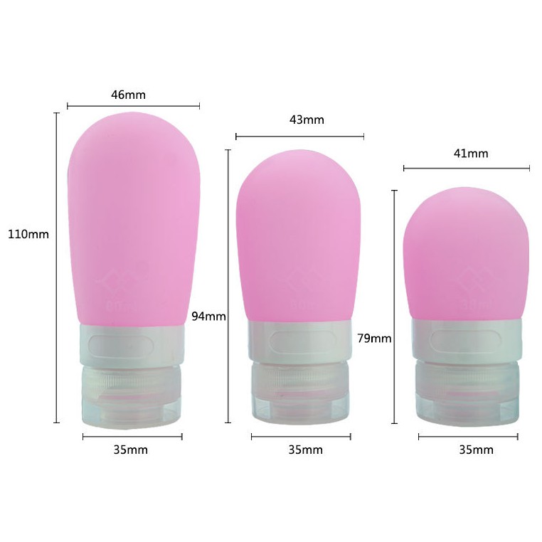 Lọ chiết mỹ phẩm silicon 38ml, 60ml, 80ml