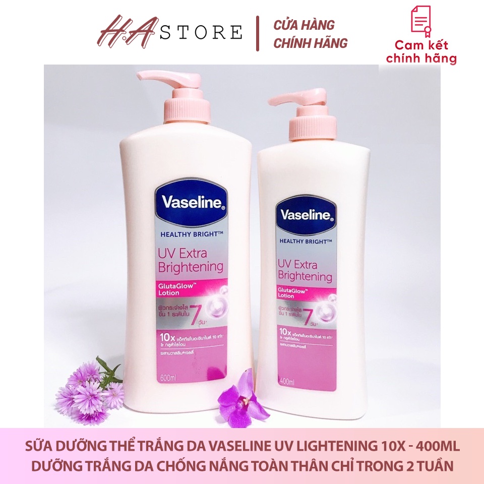 [Mẫu Mới] Sữa Dưỡng Thể Trắng Da Vaseline UV Lightening 10X - 400ml