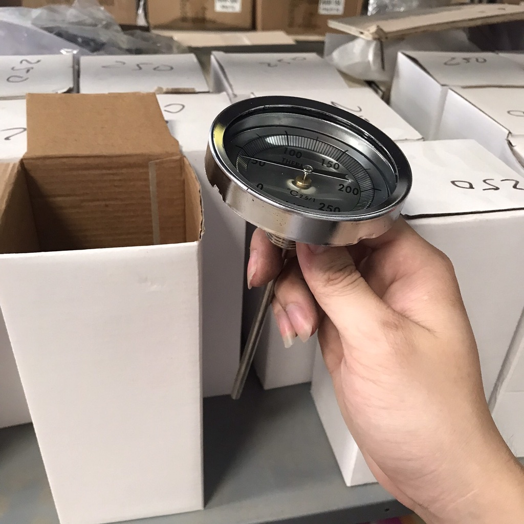 Nhiệt kế kim loại 250 và 350 độ C, nhiệt kế cơ kim loại cao cấp