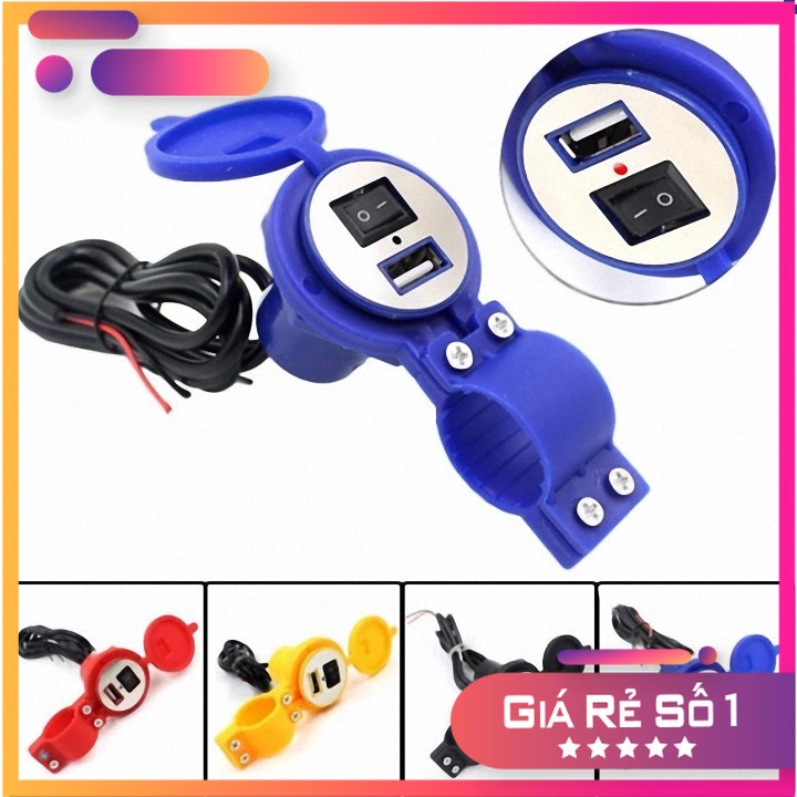 Sạc Điện Thoại Gắn Xe Máy 2.1A (phutuan91)