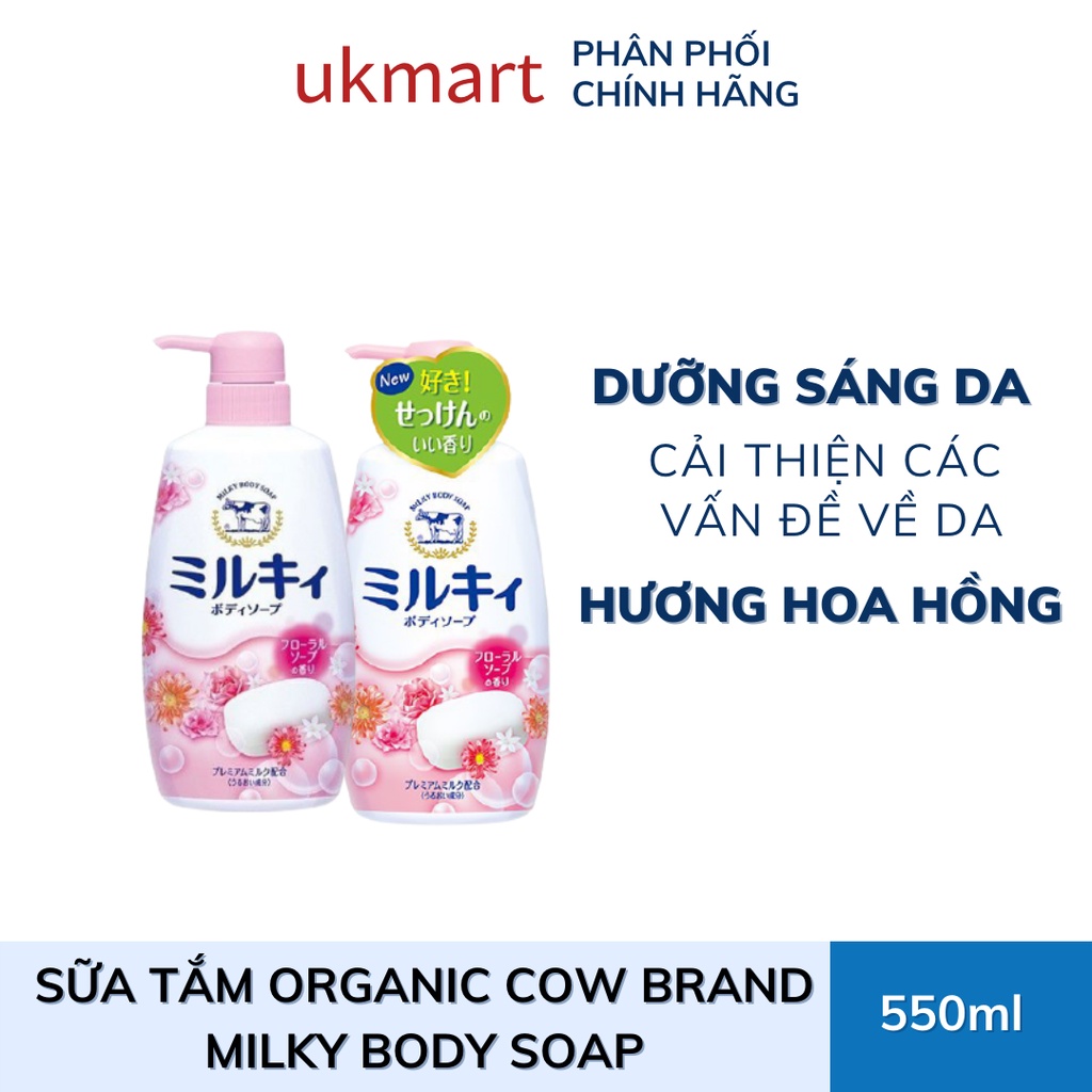 Sữa Tắm Organic Cow Brand Milky Body Soap 550 ml