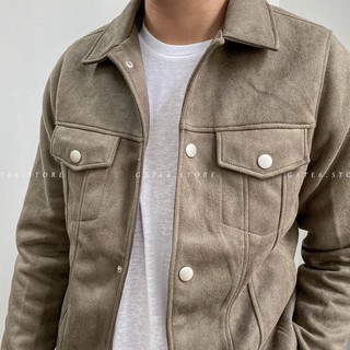 Áo Khoác MR da lộn cổ bẻ 030