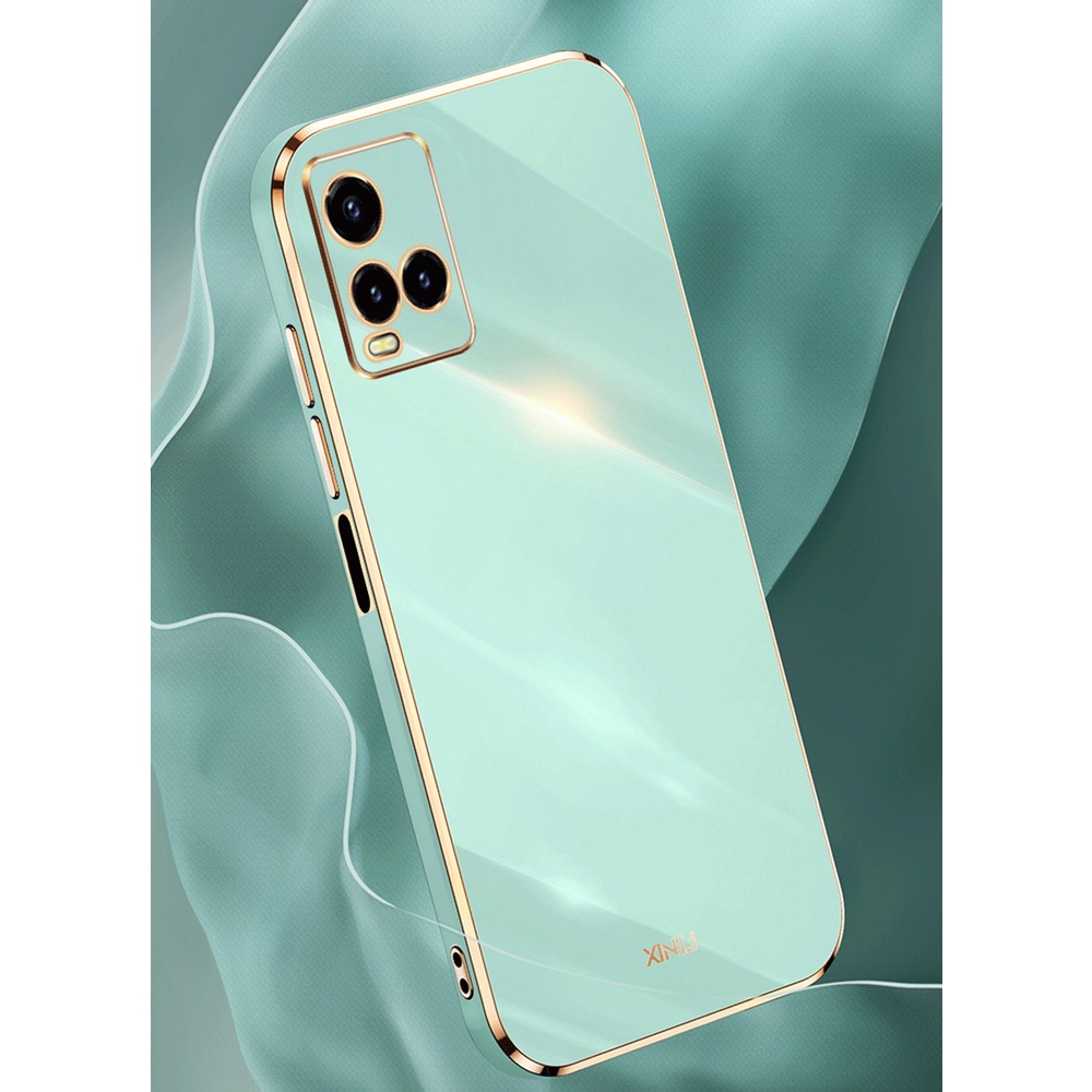 Sang Trọng Ốp Điện Thoại Silicon tpu Mạ Vàng 6d Nhiều Màu Cho vivo y33s / y33t / y32 / y21s / y21 2022 4g