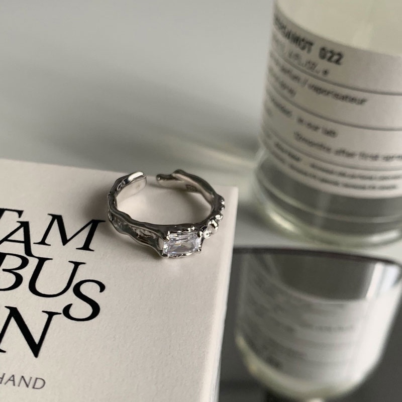 Bộ Nhẫn Đính Đá zircon Phong Cách Hiphop Thời Trang Cho Nam Nữ