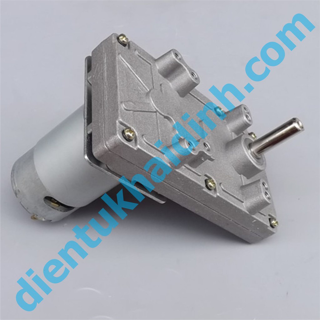 Động cơ giảm tốc RS-555 12-24V 10-40V/P trục D 8mm hộp số kim loại, momen xoắn cao kde4976