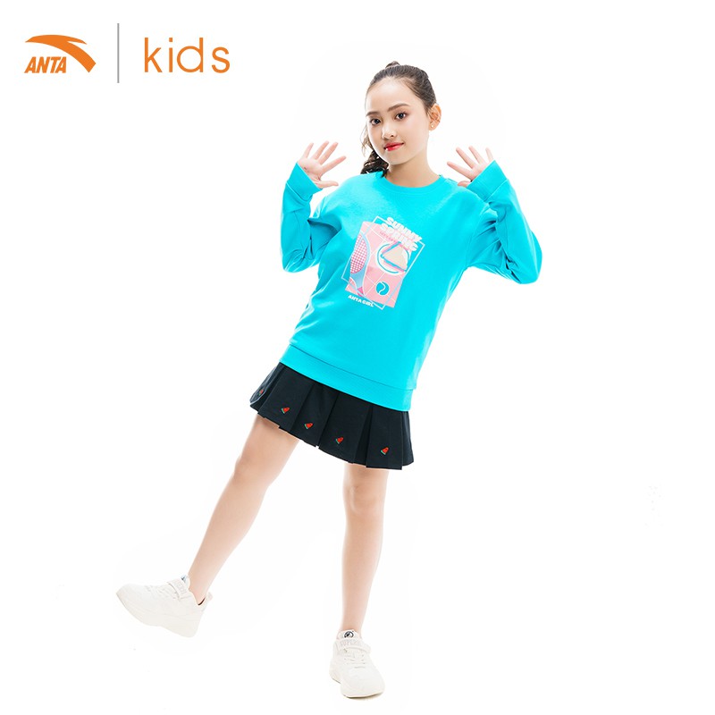 Áo nỉ dài tay bé gái Anta Kids 362017720-2