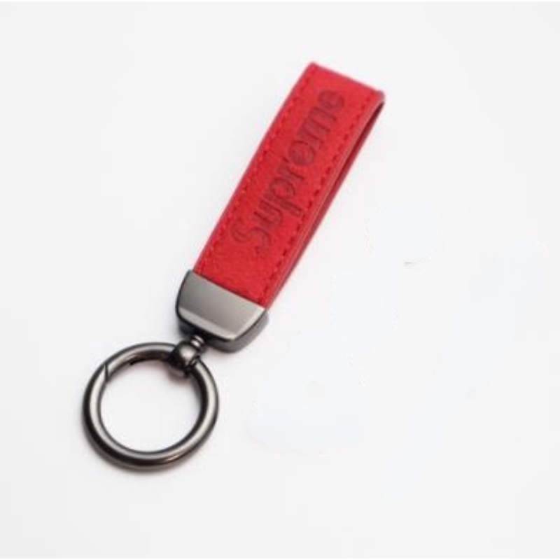 Móc Chìa Khóa Da In Chữ Supreme Phong Cách Thể Thao Thời Trang Cho Nam