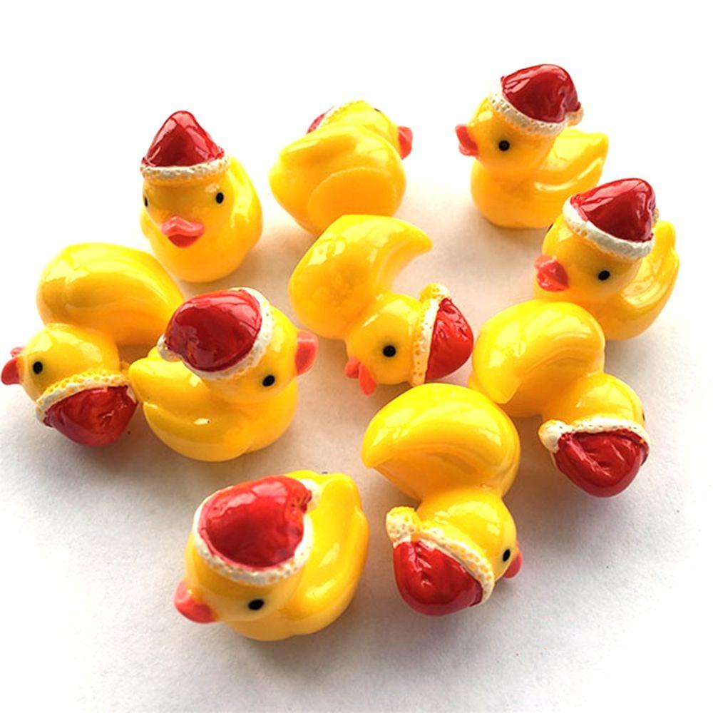 MOCHO Mô Hình Chú Vịt Vàng Bằng Nhựa Resin Dễ Thương Dùng Trang Trí Giáng Sinh
