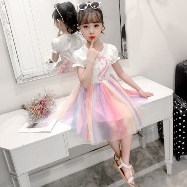 Đầm kỳ lân công chúa cho bé gái lớn size đại  - kèm ảnh thật