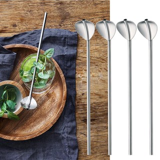 Ống hút muỗng inox 304 cao cấp dài 20cm - Hàng nhập khầu Châu Âu