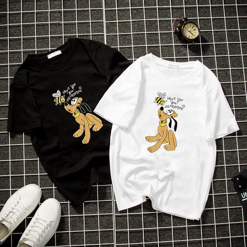 Áo thun tay lỡ cún con ngộ nghĩnh vải dày mịn 2020T3021