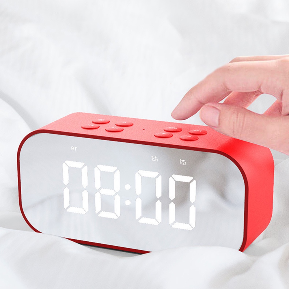 Loa Bluetooth Không Dây Mini BT501 Có Đèn LED Hiển Thị Đồng Hồ Báo Thức