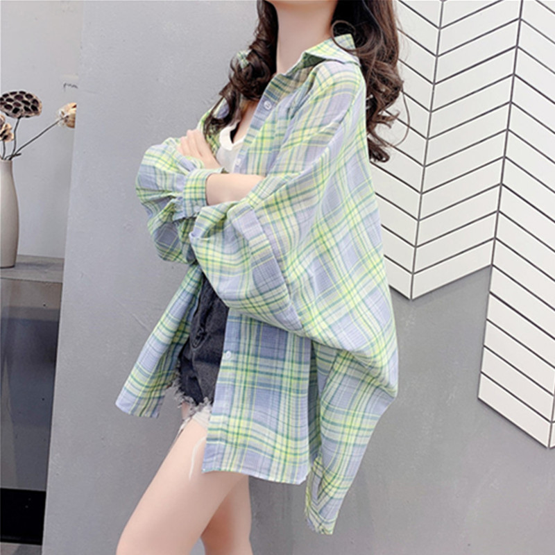 Áo Sơ Mi Kiểu Cardigan Tay Dài Dáng Rộng Chống Nắng Phong Cách Hàn Quốc Thời Trang Mùa Hè Cho Nữ