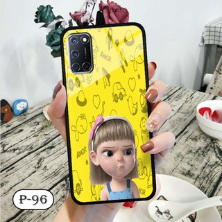 Ốp lưng kính 3D OPPO A52/ A92-cute