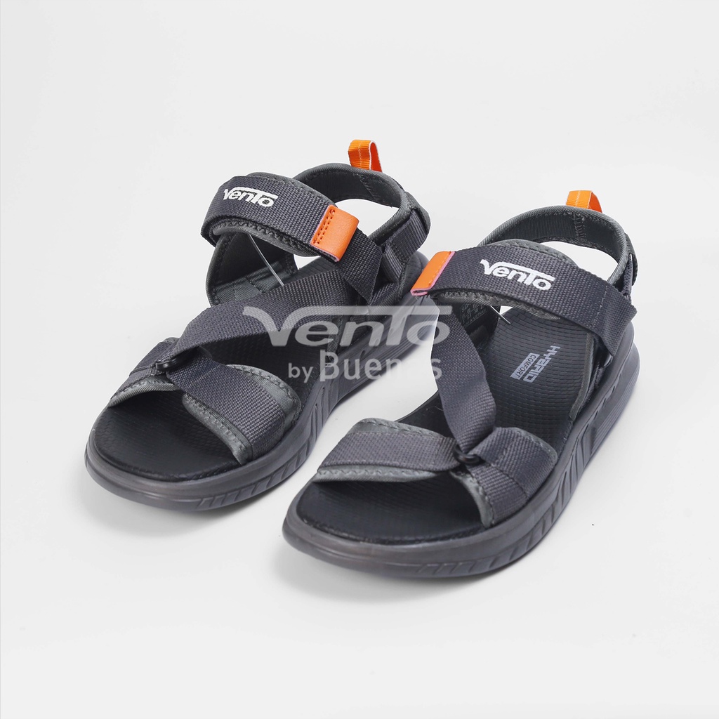 Sandal vento chính hãng NB98 màu đen - tro - giày dép nam nữ học sinh đi học