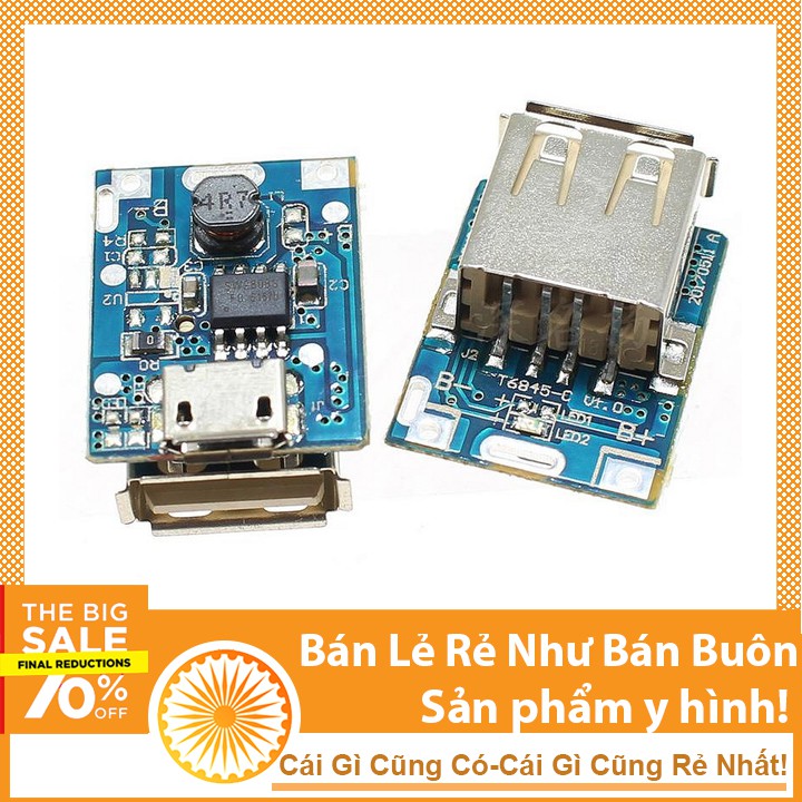 Mạch Sạc Dự Phòng Mini 18650 Lipo 1A Có Đèn Báo Sạc Pin Lipo Pin 18650