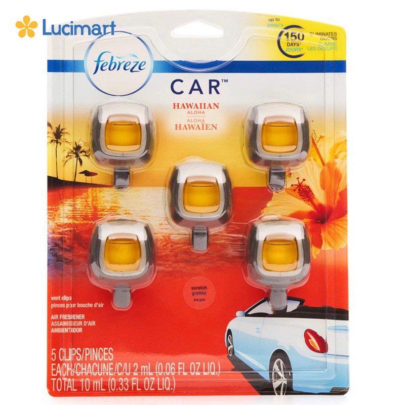 Nước hoa ô tô Febreze Air Freshener Car Vent Clips kẹp ống gió xe hơi [Hàng Mỹ] | BigBuy360 - bigbuy360.vn