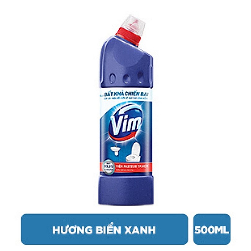 [Hoả Tốc] Nước Tẩy Bồn Cầu Toilet Vim Diệt Khuẩn 500ml - Xanh Biển 500 ml 500g