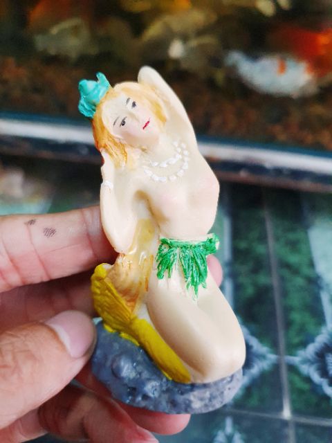 NÀNG TIÊN CÁ TRANG TRÍ HỒ CÁ NON BỘ CAO 7CM