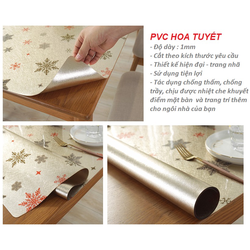 Khăn trải bàn chống thấm PVC tấm trải bàn hoa văn Bắc Âu