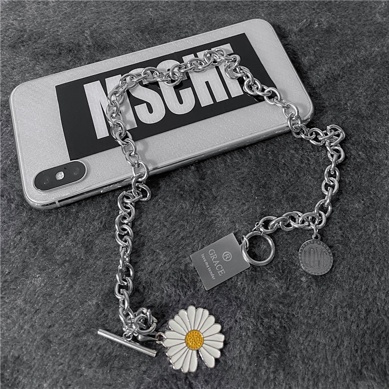 Dây Chuyền Thép Titan Mặt Hoa Cúc Xinh Xắn 228501Phụ Kiện Trang Trí Phong Cách Hip Hop Cá Tính Dành Cho Nam Và Nữ