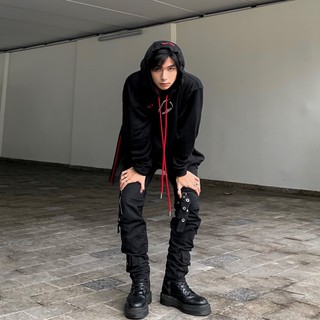 HOODIE PHỐI ĐEN ĐỎ