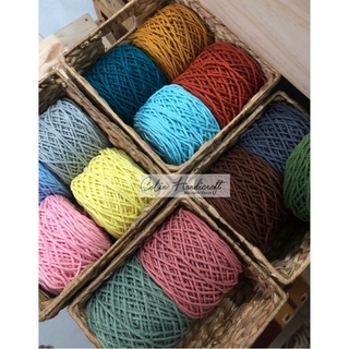 1kg  dây thừng cotton macrame màu size 3mm/4mm/5mm ( kèm ảnh thật và video)