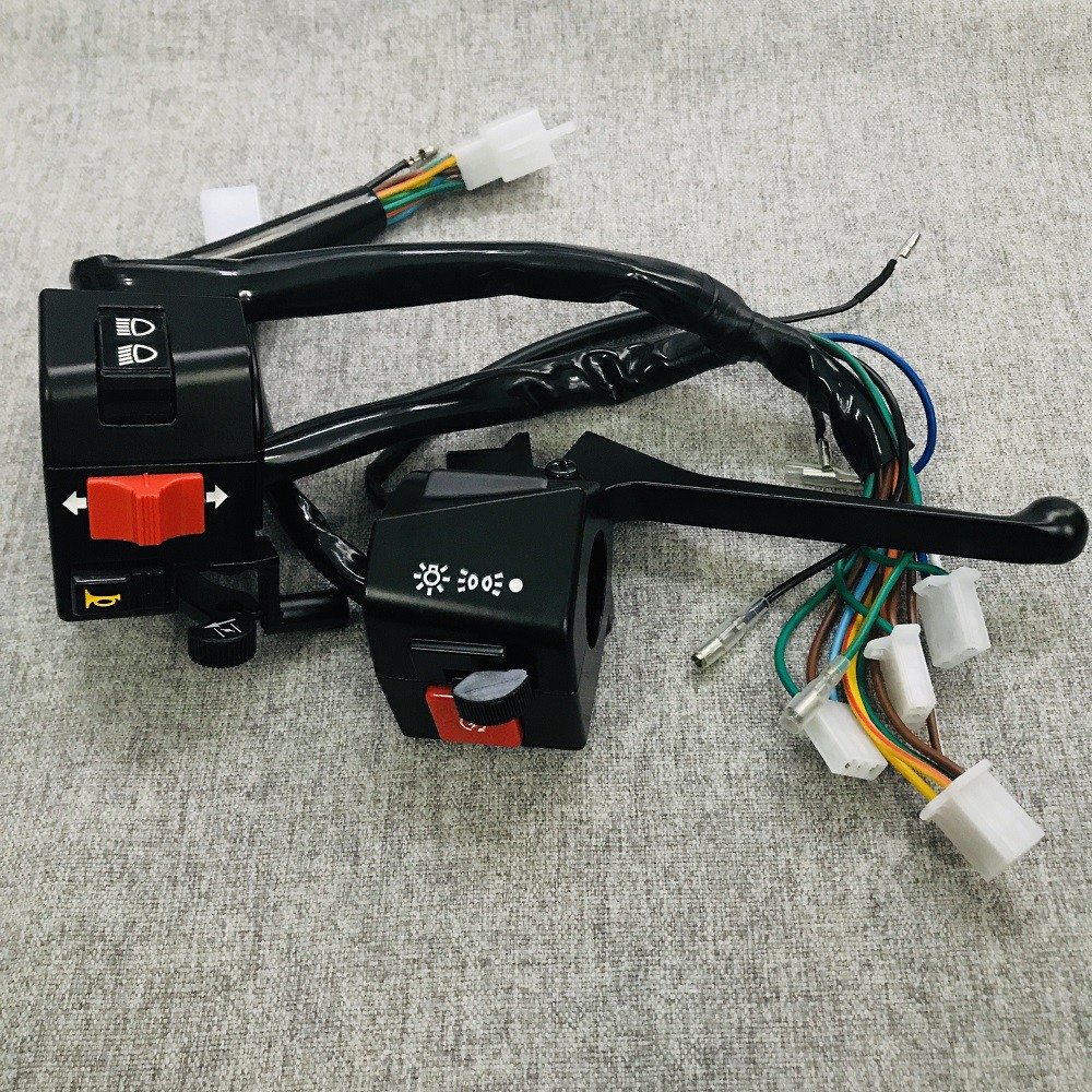 Cùm công tác xe máy, cùm nút nhấn kiểu truyền thống gắn xe DREAM