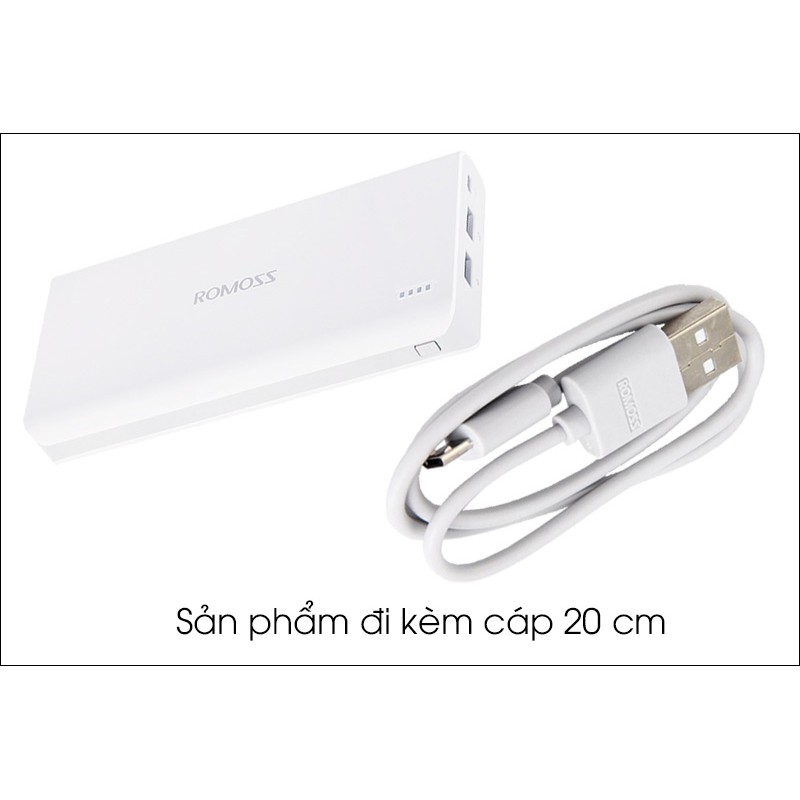 PIN SẠC DỰ PHÒNG 20.000 mAh Romoss Solit 20 - CÓ SẠC NHANH Hàng Chính Hãng Bảo Hành 12 Tháng 1 Đổi 1