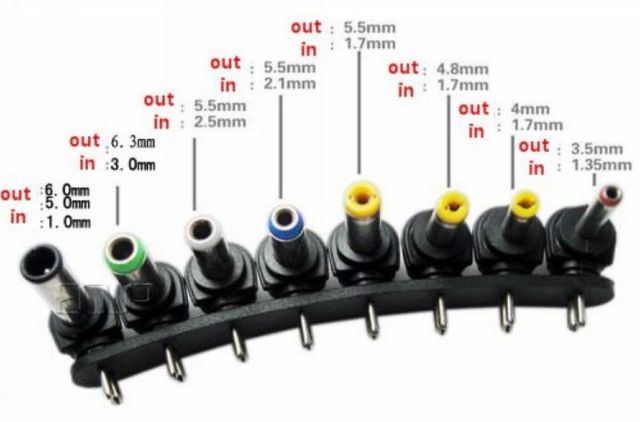 Sạc laptop đa năng 8 đầu, adapter laptop tương thích với nhiều dòng laptop