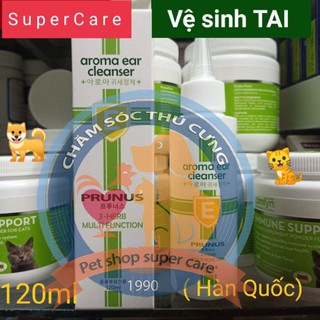 Vệ Sinh Tai Chó Mèo - Dung Dịch Rửa Tai Aroma Ear Cleanser 120Ml Của Hàn Quốc