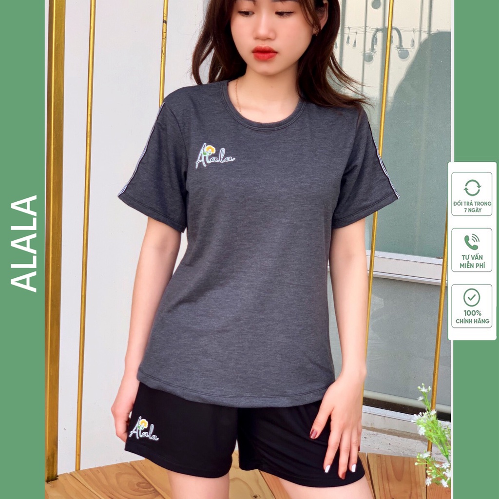 Đồ bộ nữ cộc tay mặc nhà cao cấp cotton chính phẩm thương hiệu ALALA