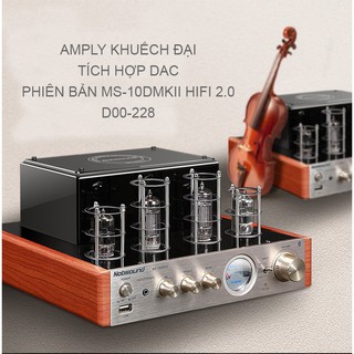 Denshitaro amply khuếch đại dac version ms-10mkii deluxe hifi 2.0- bluetooth- usb amply đèn d00-228