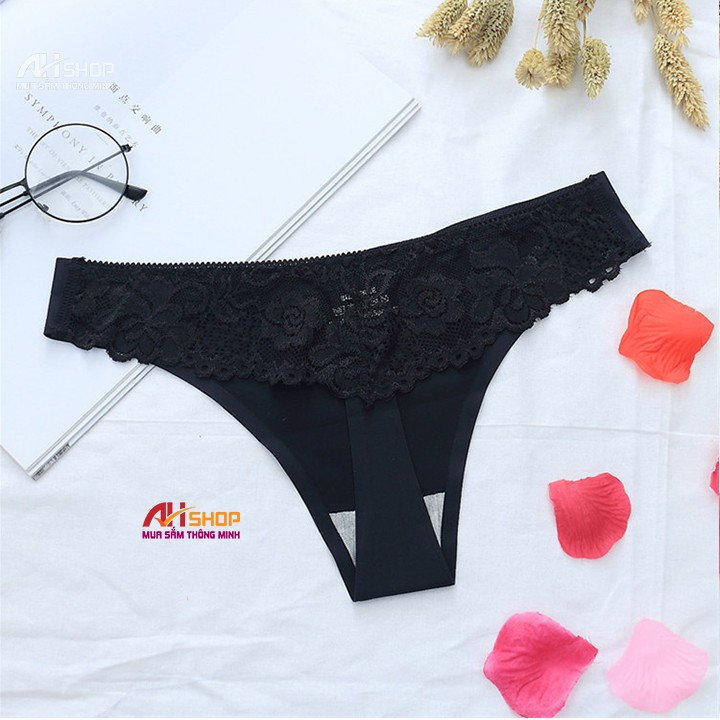 Quần lọt khe nữ ren không viền super sexy, quần chip thong nữ đúc su xì lip chất đẹp | BigBuy360 - bigbuy360.vn