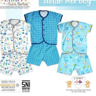 Hàng có sẵn <BUNDLE Contents 3) LIBBY Áo sơ mi ngắn 3stel (Hàng nút trước) + BATIK BOY Short KFD9......