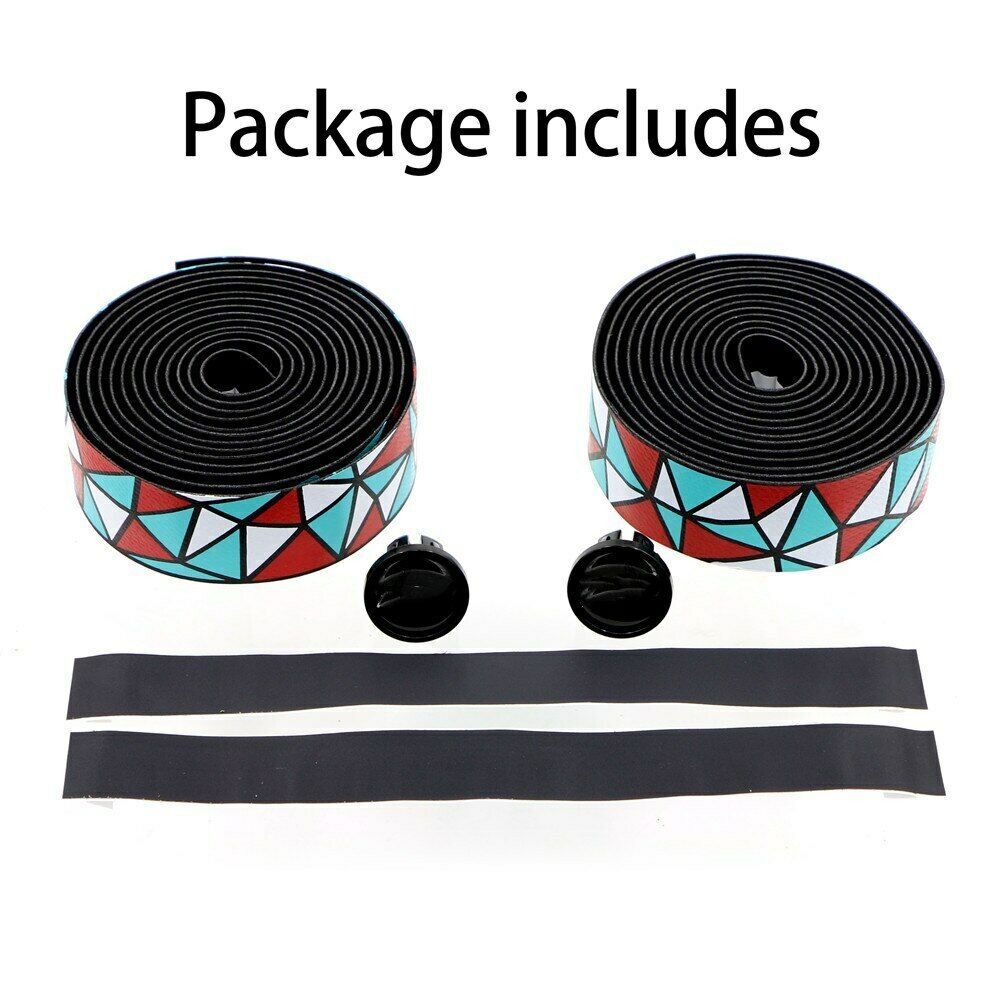 Băng Dán Tay Lái Xe Đạp Bằng Nhựa EVA PU Màu Gradient Chống Rung Kèm 2 Nút Cắm 2020