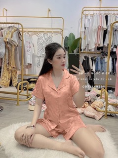 BỘ LỤA CHẤM BI ÁO CỘC QUẦN ĐÙI