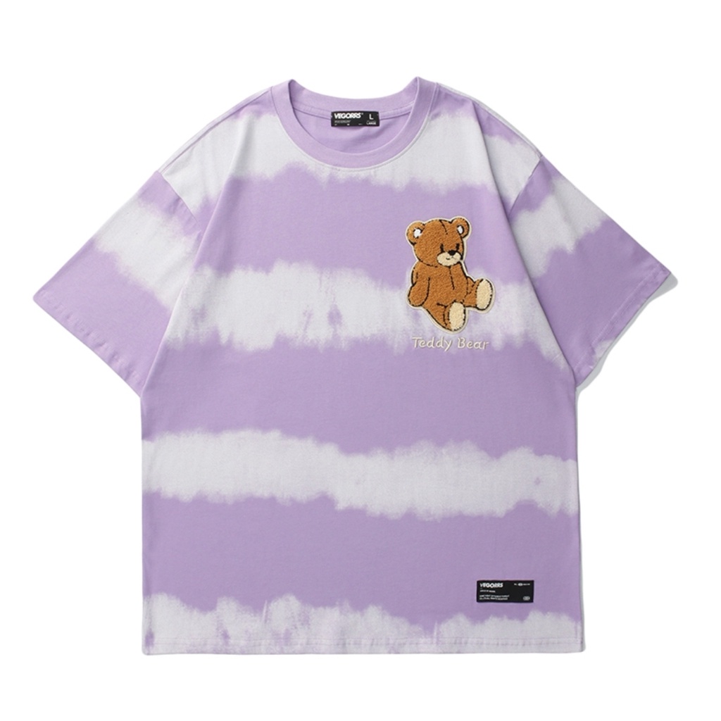 Áo thun tay lỡ MEANSTORE phông cotton Unisex nam nữ tee oversize form rộng pull Ulzzang vải mát - 561 gấu thêu xù