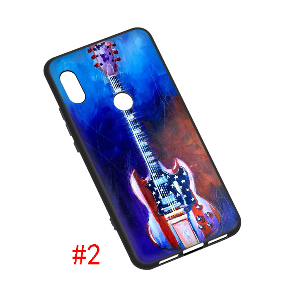 Ốp Lưng Silicone Hình Đàn Guitar Cho Xiaomi Mi 8 A2 A3 10 10t Lite 9 Se Poco M3 X3 Nfc F2 Pro