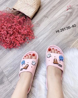 Dép crocs để mỏng, tặng kèm 6 sticker