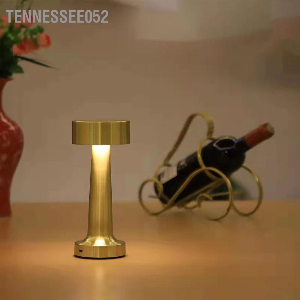 [Hàng HOT] Đèn LED Để Bàn Hình Quả Tạ Bằng Kim Loại Không dây Sạc USB trang trí nhà hàng/ quán bar/ cà phê【Tennessee052】