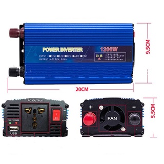 Máy kích điện 1200w sin chuẩn từ 12v lên 220v