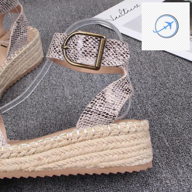 giày sandal cói 5cm xuất khẩu mẫu mới 2021 🤶