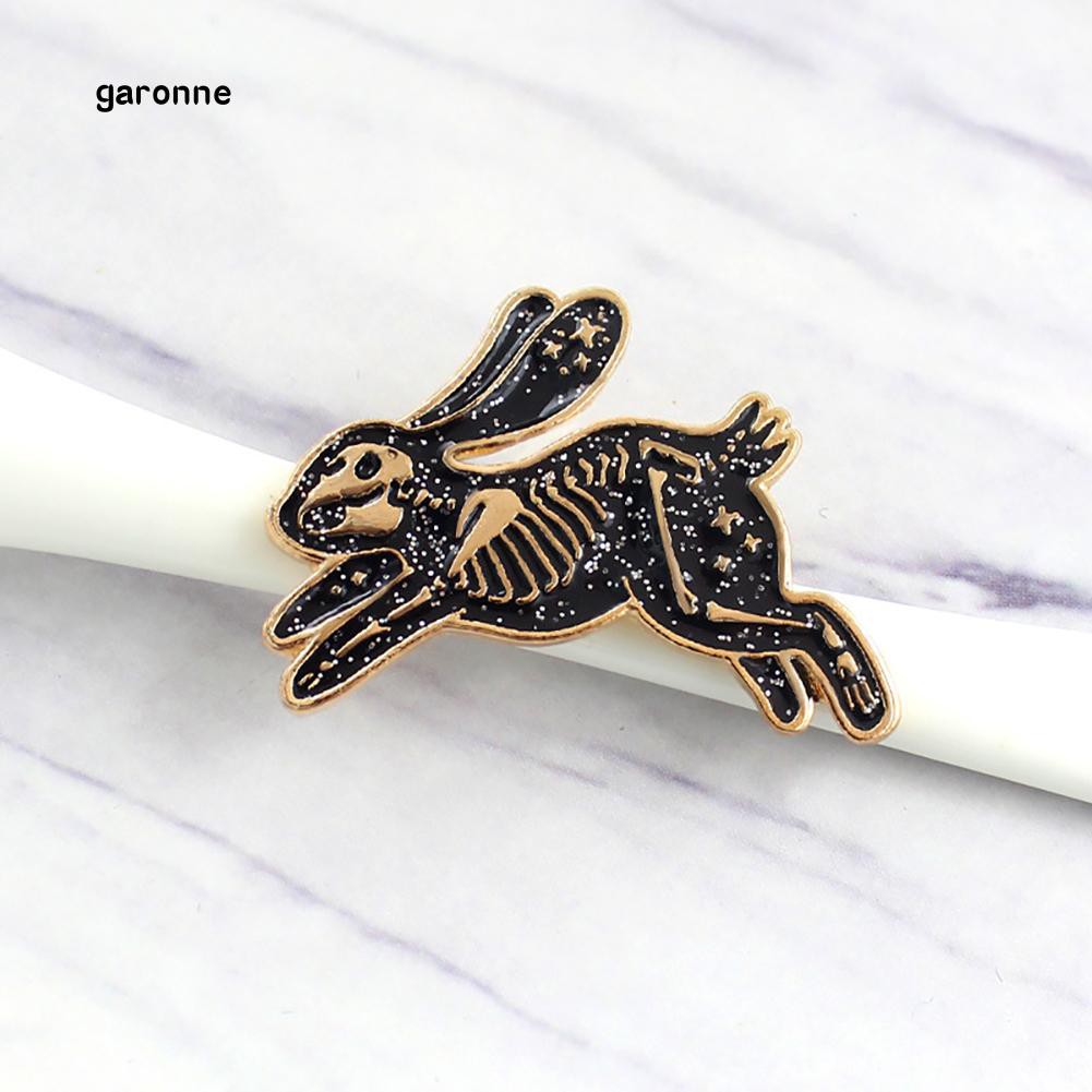 Ghim cài trang trí áo hình bộ xương thỏ độc đáo