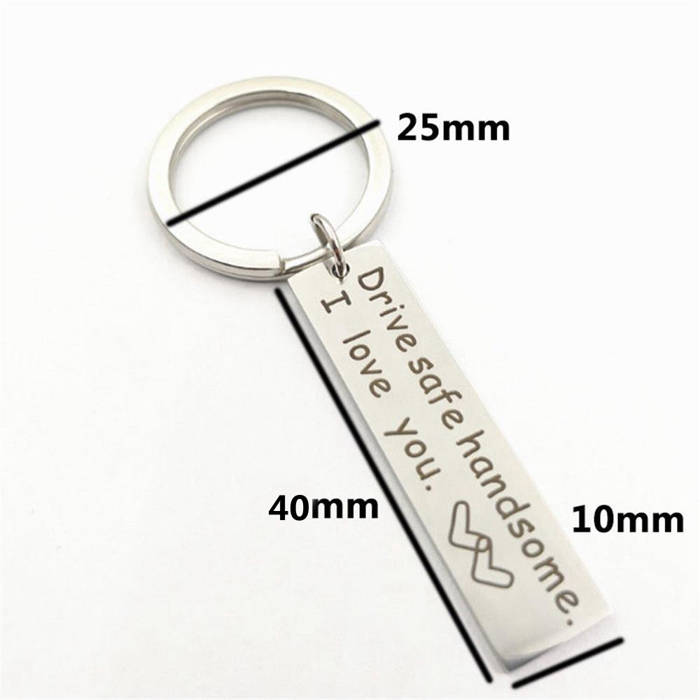 FOREVER Fashion Men Husband Boy Gift for Him Drive Safe Handsome Keyring