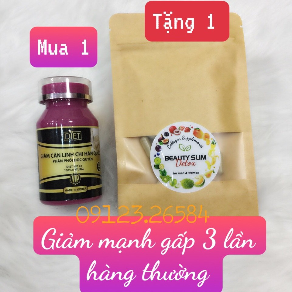 [ MUA 1 TẶNG 1 ] Giảm cân Linh Chi Hàn Quốc - LT 30 viên