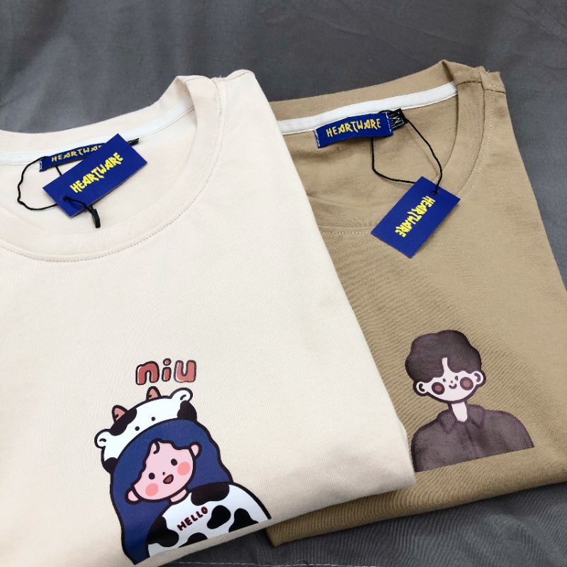 (Có clip) - Áo thun tay lỡ 100% cotton cao cấp áo đôi áo cặp freeship unisex ulzzang - ẢNH THẬT